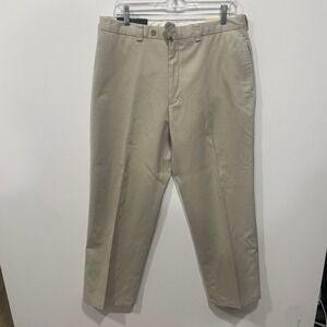 Lauren Ralph Lauren Men's Khaki Flat Front Wrinkle Resistant Chino Pants 34x30